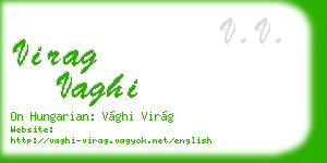 virag vaghi business card