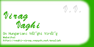 virag vaghi business card